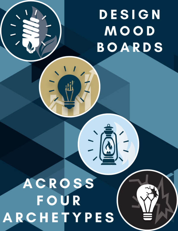 Design mood boards across four archetypes